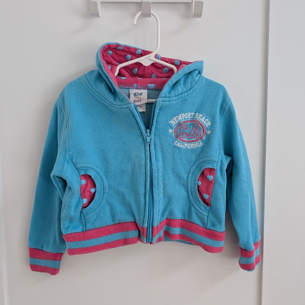✨4 for 12 Newport Beach CA Zip Hoodie 2T